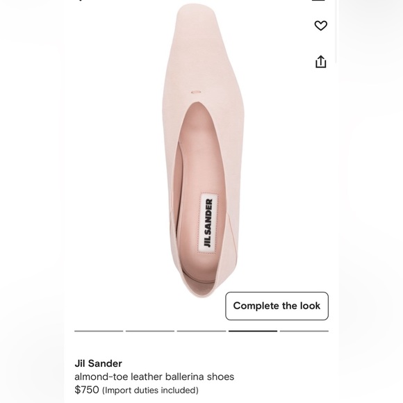 Jil sander pink square toe ballerina flats SZ 38 NWB - Picture 2 of 16